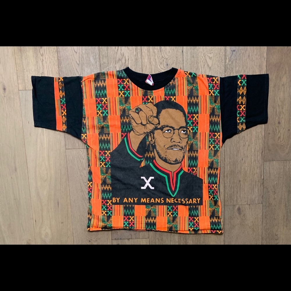 Malcolm x vintage shirt all over print